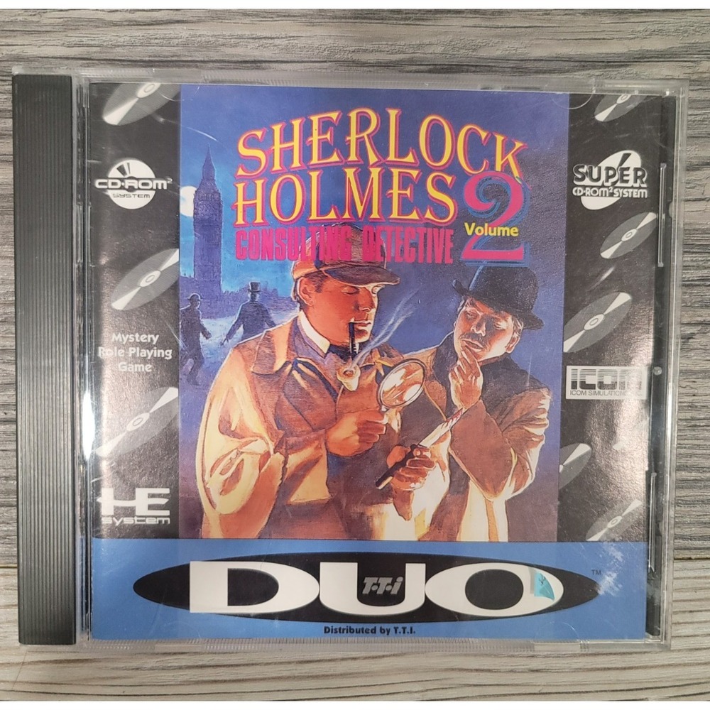 Sherlock Holmes DUO super CD ROM system ICOM 1993 USA all original